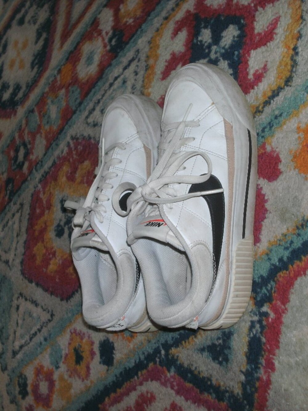Nike Court Legacy Lift White Black Athletic Shoes Sneakers DM7590-100 size 8.5
